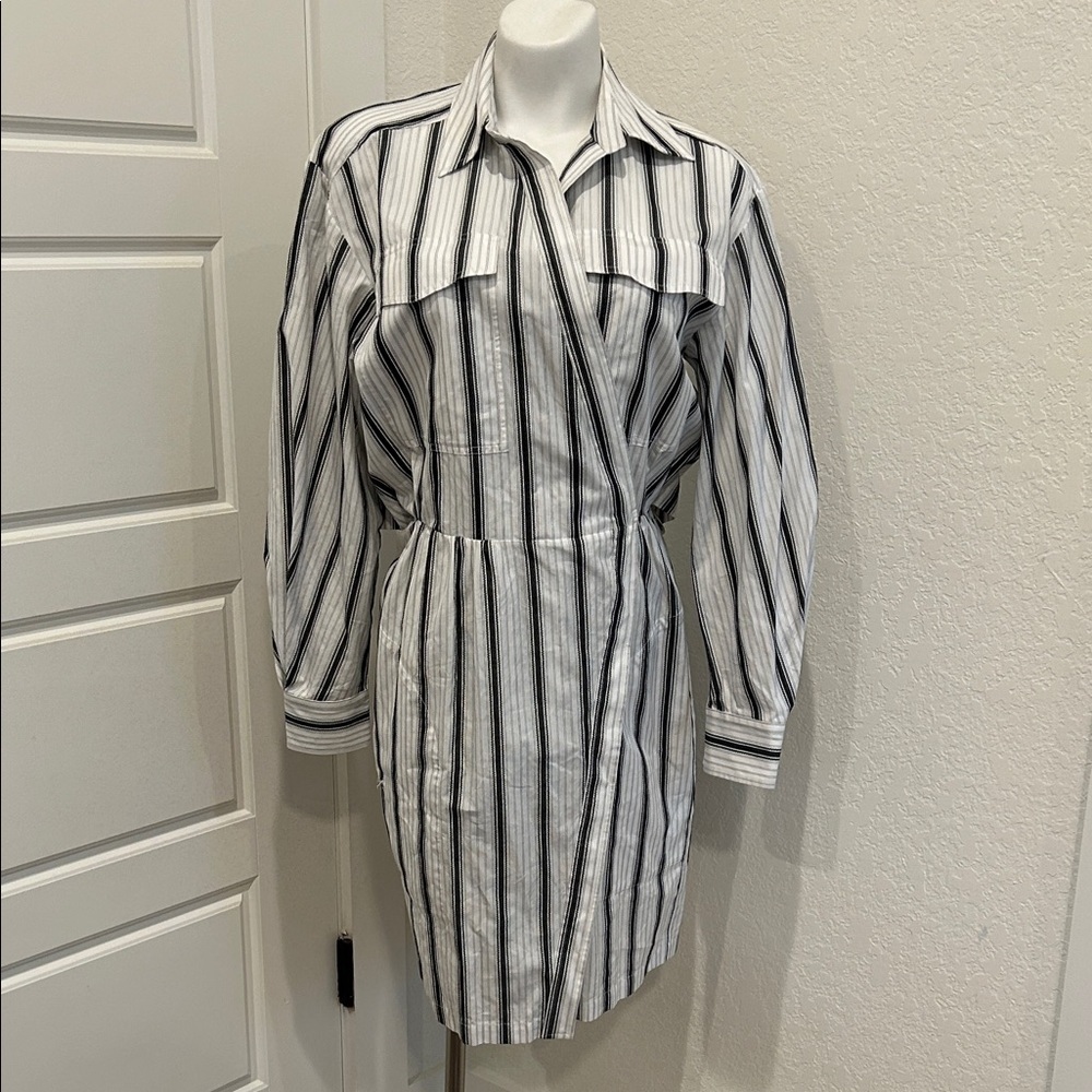 Derek Lam Monochrome Striped Dress